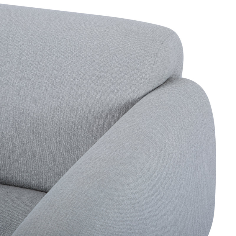 Tulum Sofa, Metro Light Gray Linen Blend, 68" W