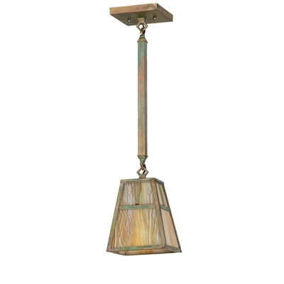 1 - Light Verdigris Square/Rectangle Pendant