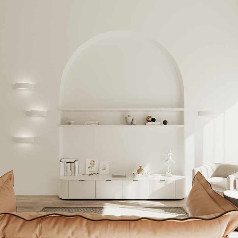 Wall lamp Robb concrete, 30x9x15 cm, White