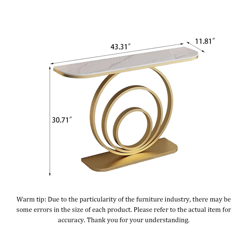 Canapé d'entrée de luxe moderne Marble Vein, 30.71" H x 43.31" W x 11.81" D