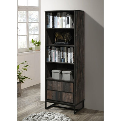 Bibliothèque de 69 po avec armoire et bibliothèque à 4 niveaux