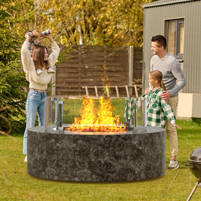 Circle Stainless Steel Fire Pit Accessory