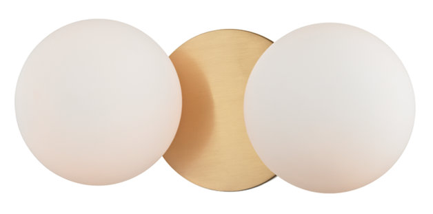 Baird 2 - Light Vanity Light, Aged Brass