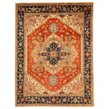 Wool Oriental Area Rug in Blue