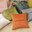 Bleu Ensemble de 2 coussins décoratifs en velours de couleur unie Quadrant-1298591497-1298591732