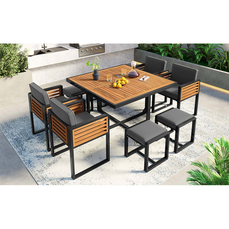 Acacia Wood Patio Dining Set