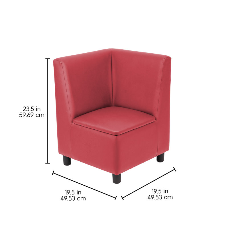 Kid Comfort Collective Modular Corner Chair - Red, Red