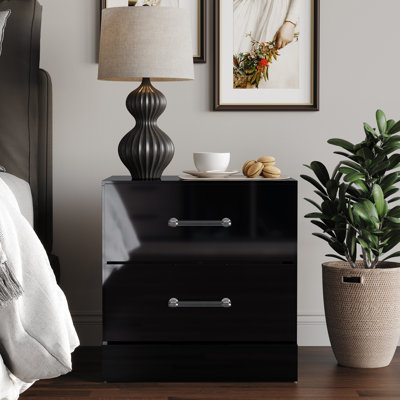 Table de chevet en noir