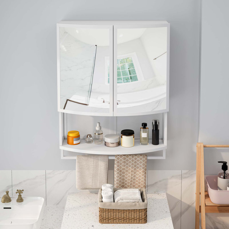 Armoire de salle de bain 23,62 po, Blanc