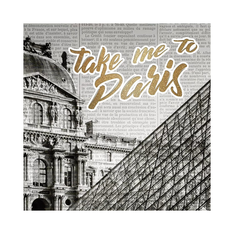 Love Paris 1 by Kimberly Allen - Wrapped Canvas Print, 30.48cm H x 30.48cm W