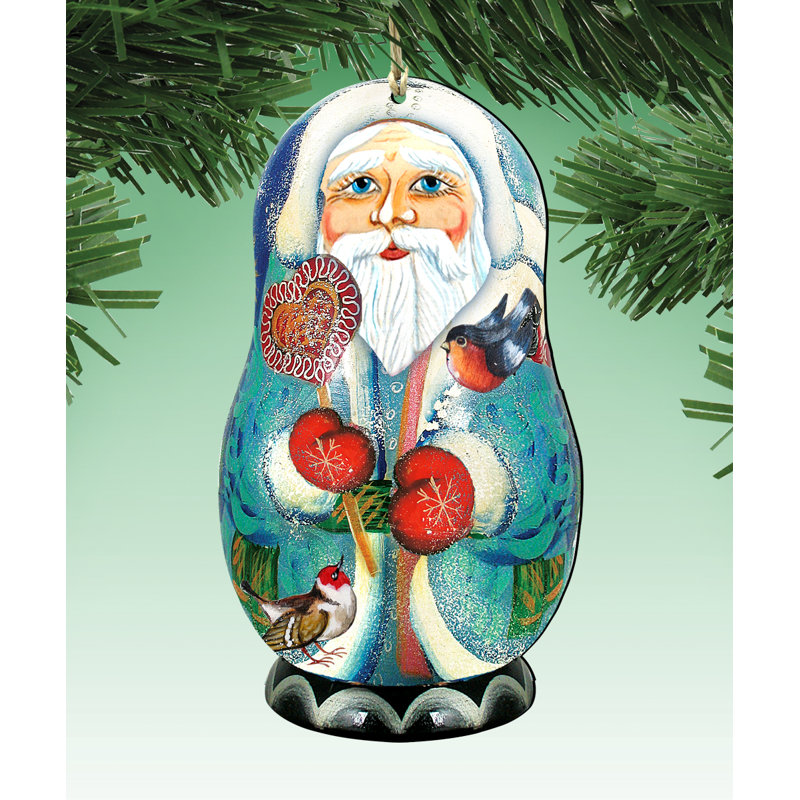 5'' Wood People Hanging Figurine Ornament