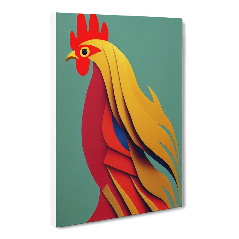 Wardville Rooster Art Vol.3 - Wrapped Canvas, 50cm H x 35cm W