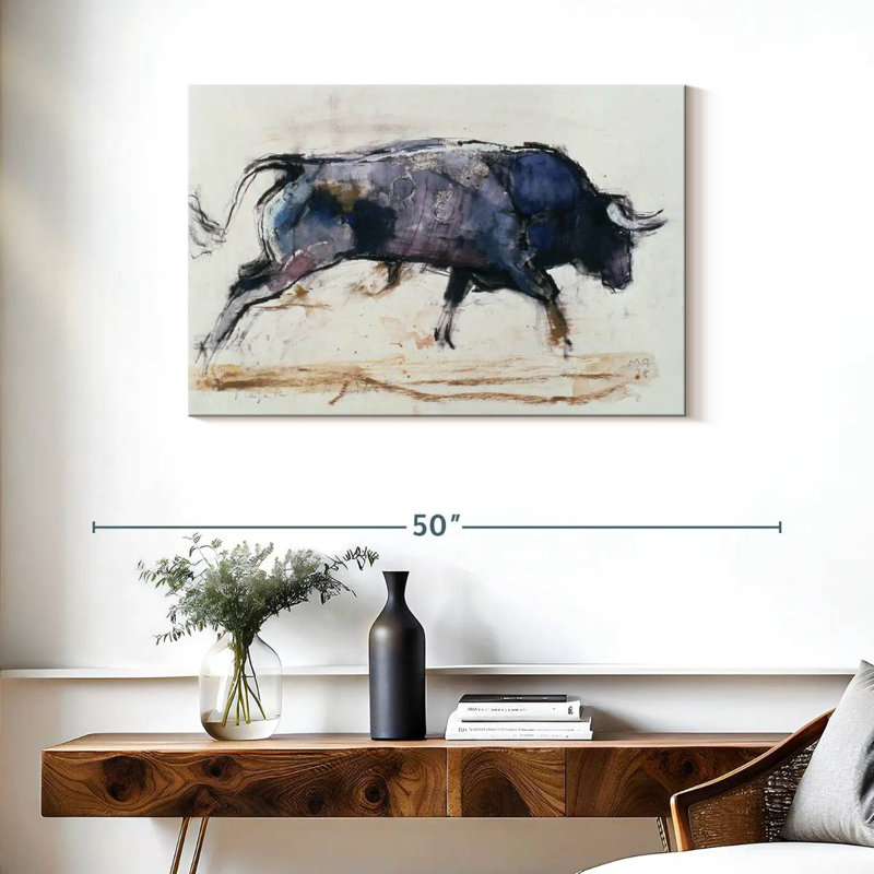 Brampt charge taureau 1998, H 24 po x l 36 po