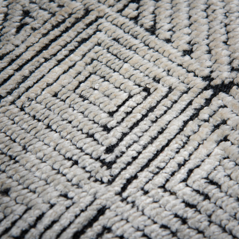 Tapis en laine / noué à la main Tencel, Rectangulaire 8 pi x 10 pi