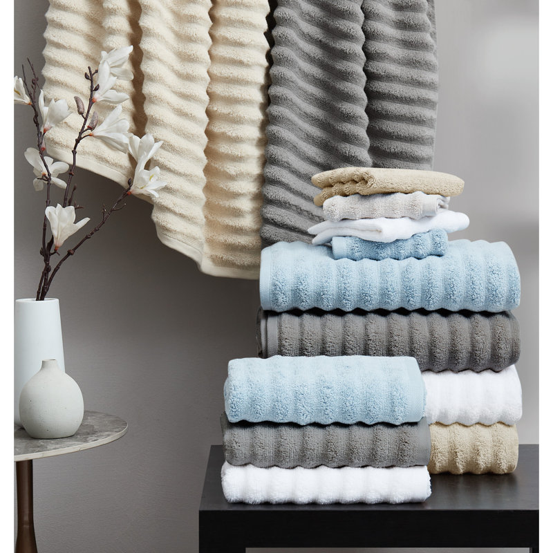 Ensemble de serviettes 6 pièces Borghese, Gris clair