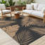 Tapis d'extérieur réversible imperméable recyclé noir et brun P.E.T.-1177187797-1151547013