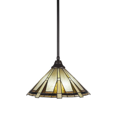 Stem Hung Pendant Shown With 16" Zion Art Glass