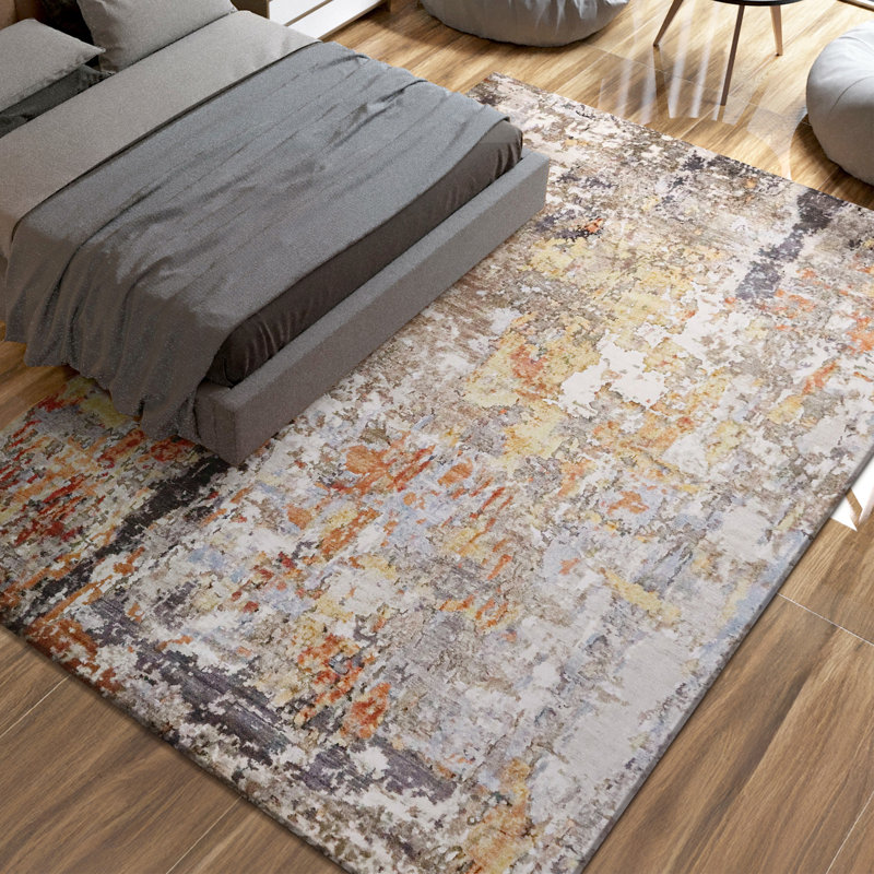 Tapis multicolore et rouille noué à la main de haute qualité, Rectangle 10 pi x 14 pi