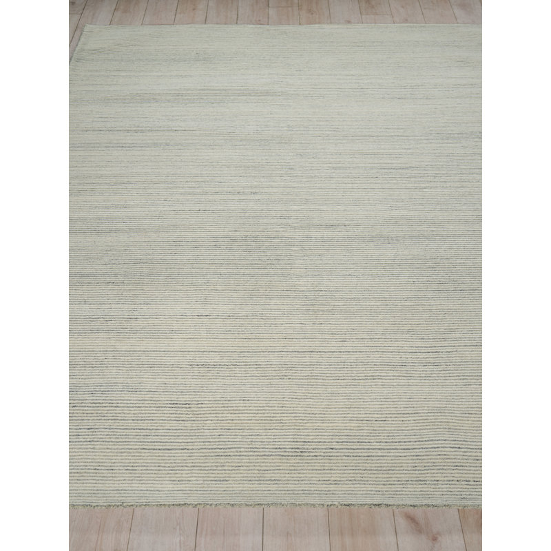 Benton Hand Tufted New Zealand Wool Gray/Ivory Area Rug, 12'X15'