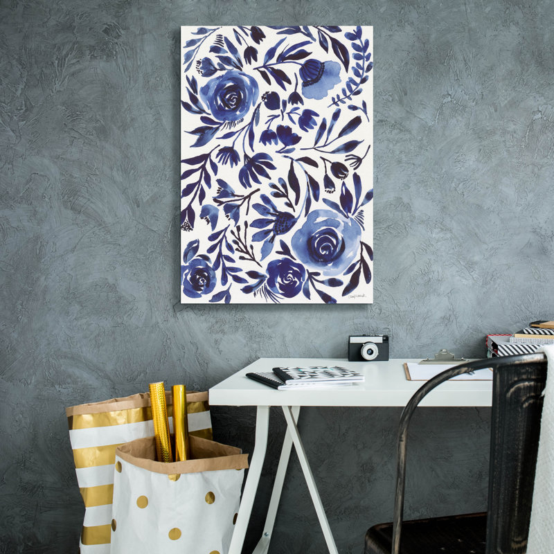 Toile épique Graffiti «Feeling Blue 1» par Cheryl Warrick, 18 po x 26 po, H 26 po x l 18 po