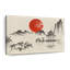 Pavillon japonais, coucher de soleil sur toile-1016228643
