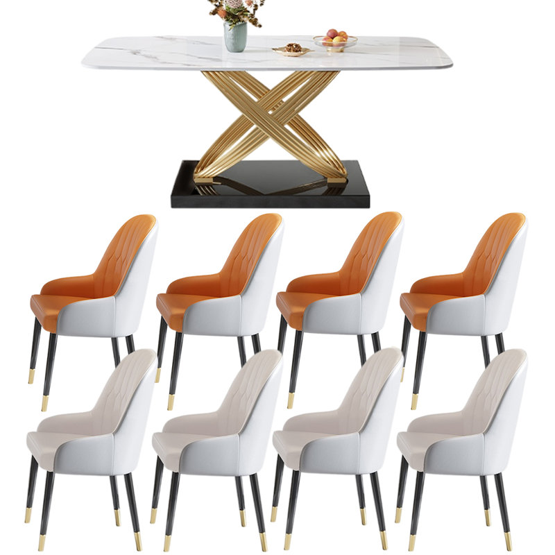 Modern luxury rectangular dining table sets