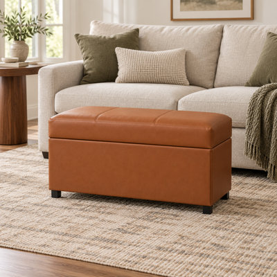 Banc de rangement avec repose-pieds 31 po