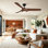 Ventilateur de plafond de ferme moderne de 56 po avec mémoire et minuterie réversible à courant continu à intensité variable Homedream 56 po