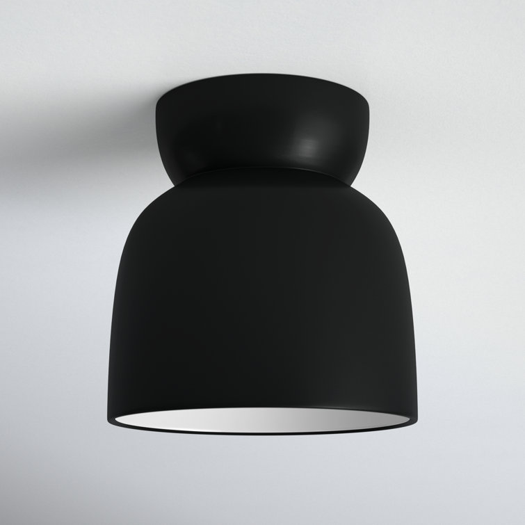 Mira Single Light Ceramic LED Semi Flush Mount