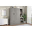 Armoire multifonctionnelle avec 2 portes, tringle, bureau convertible et tiroirs de rangement pour une vie moderne peu encombrante