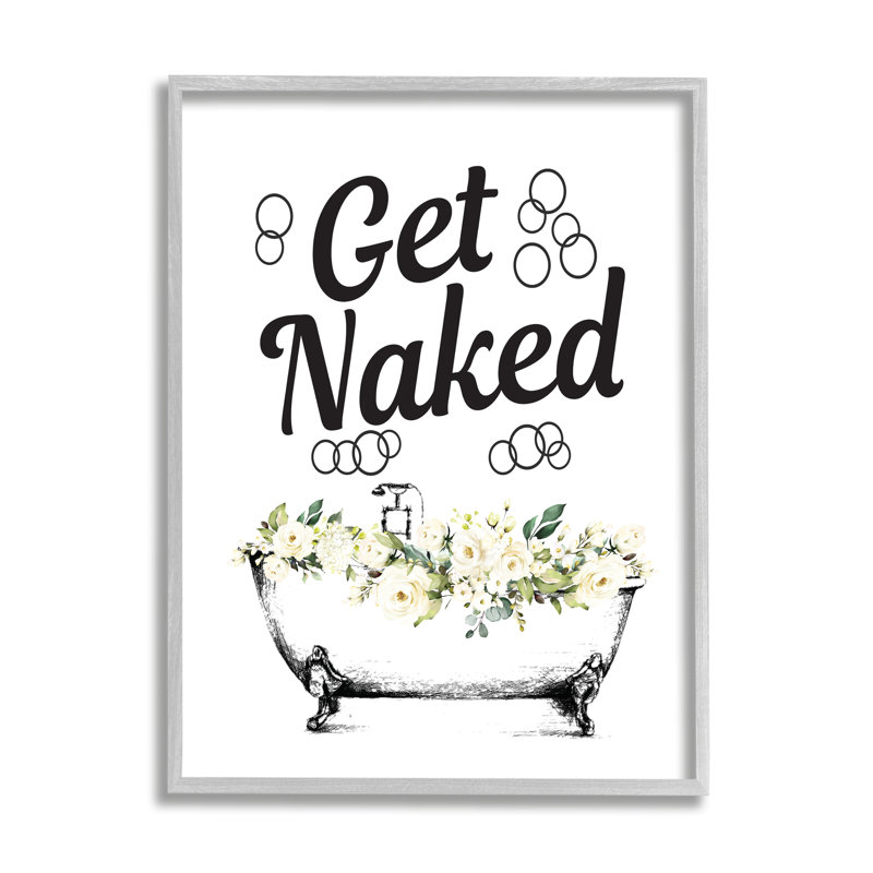 Motif de la salle de bain «Get NUE» par Lettré et doublé - impression sur bois