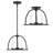 Divina Aleena 3 Light Black Ceiling Mount-1851344617