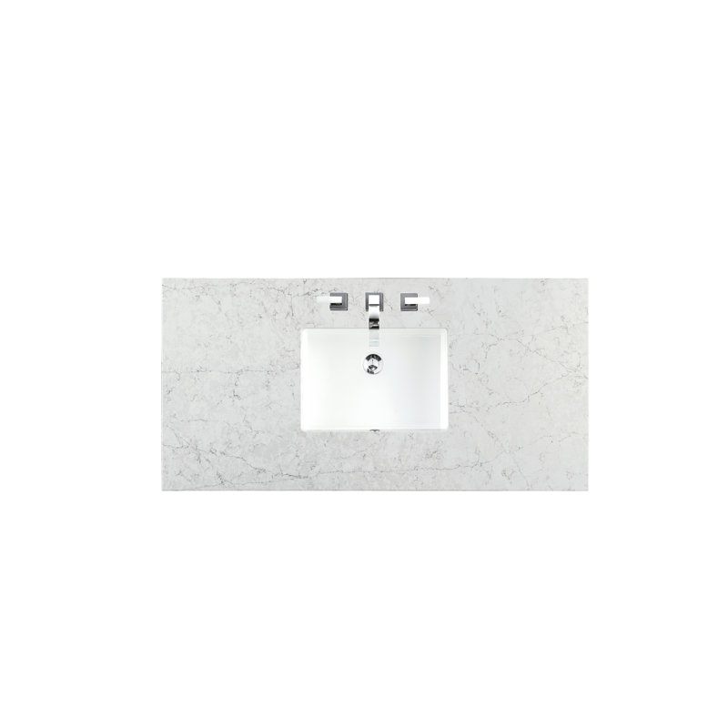 Breckenridge 48'' W Single Vanity, Serenity Blue, Eternal Jasmine Pearl, 8" Widespread
