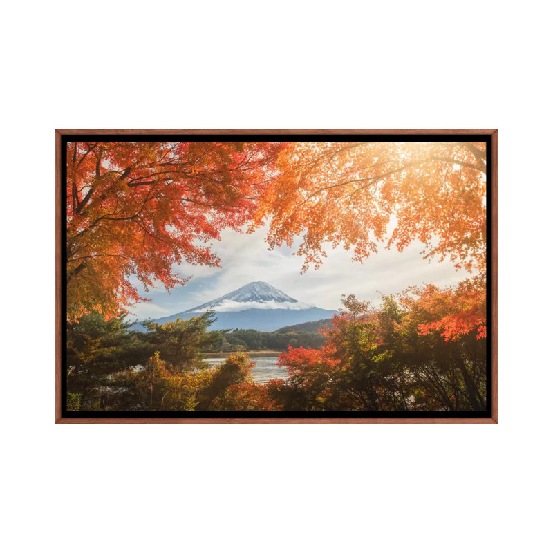 Autumn In Japan XIII by Daniel Kordan - Print on Canvas, Classic Brown Wood Framed, 66.04 cm H x 45.72 cm W