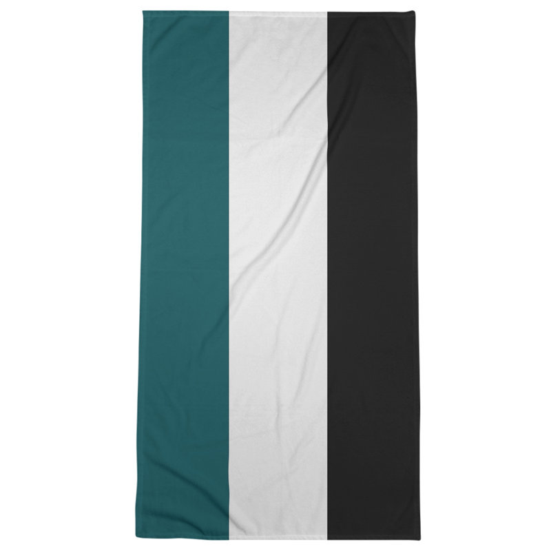 Bath Towel, Sea Green/Off White/Black