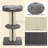 Tucker Murphy Pet 36" Cat Tree Multi-Level Kitty Tower With Sisal Mat Scratching Post, Cat Bed, Cushion, Perch, Grey