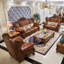Fauteuil en cuir de vache de 51 po de largeur European