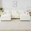 Canapé modulaire en forme de U avec 2 repose-pieds, canapé-lit surdimensionné à 5 places pour le salon, revêtement en chenille de qualité supérieure et confort mi-ferme-1213482501-1213482502