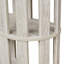 Bibliothèque ovale en bois ouverte, bibliothèque autoportante à cadre en panneau de fibres à densité moyenne, support de rangement à 5 niveaux facile à assembler pour le salon, décoration de bureau à domicile-581312289
