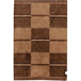 Wool Geometric Area Rug in Brown/Ivory