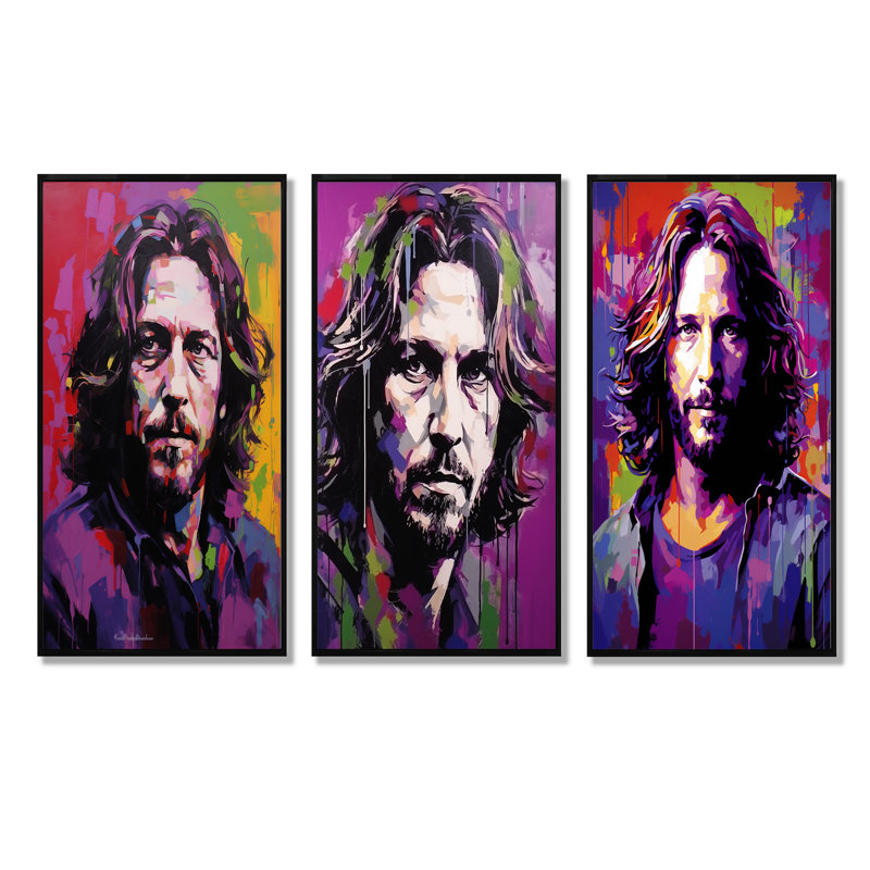 Violet Vedder Portrait, Cadre flottant noir, H 32 po x l 48 po