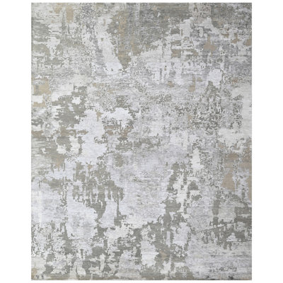 Tapis rectangulaire gris / taupe
