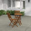 2 - Person Wood Patio Dining Set with Round Table
