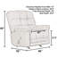 Fauteuil inclinable et berçant surdimensionné Anky-70888098