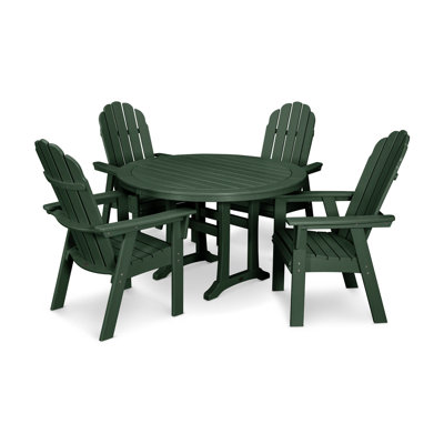 Ensemble repas 5 pièces POLYWOOD Vineyard Curveback Adirondack