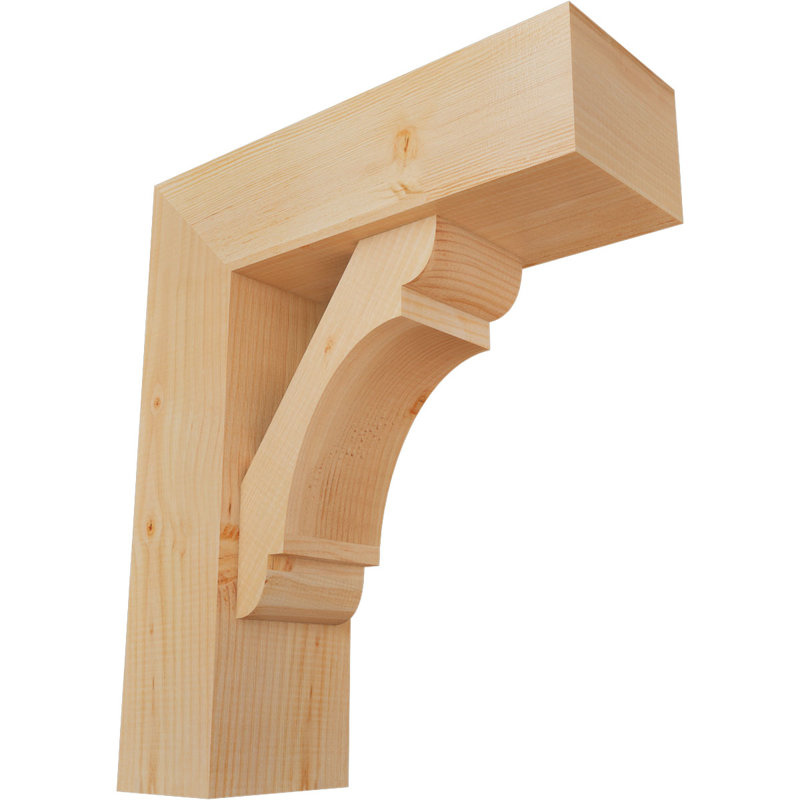 Olympic Block Offset Brace Bracket, 26 x 22, 7 1/2"W Douglas Fir (Smooth)