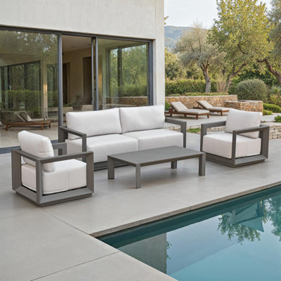 Donaldo 3-Piece Aluminum Patio Conversation Set