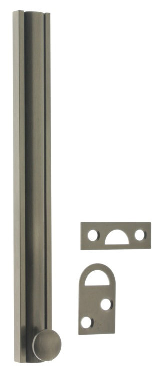 Solid Brass Surface Bolt, Antique Nickel