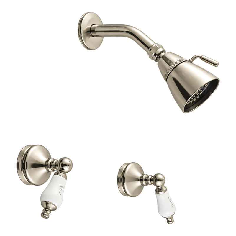 Ensemble de douche encastré avec poignées levier Sacramento, Nickel poli