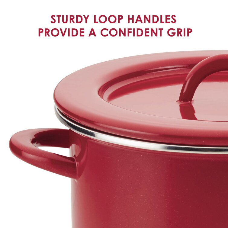 Rachael Ray Create Delicious Large Enamel on Steel Induction Stockpot, 12  Quart & Reviews